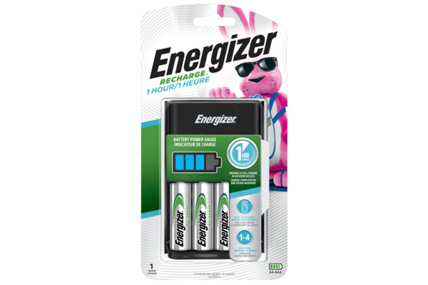 Energizer Recharge 1 Hour Battery Charger + 4 AA Energizer NiMH Batteries