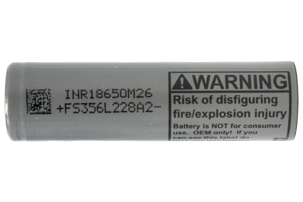 LG 18650 M26 3.6 Volt Lithium Ion Battery (2600 mAh)