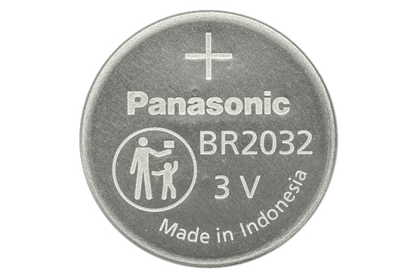 BR2032 Panasonic 3 Volt Lithium Coin Cell Battery