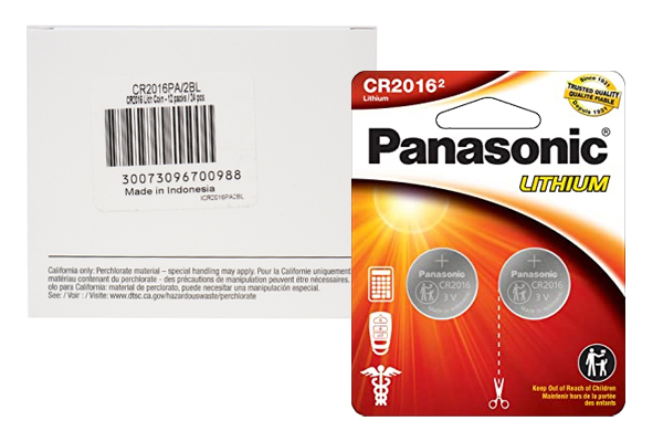 24 x CR2016 Panasonic 3 Volt Lithium Coin Cell Batteries (12 Cards of 2)