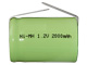 4/5 Sub C NiMH Battery with Tabs (2000 mAh)