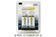 4 x C NiMH AccuPower AccuLoop Batteries (4500 mAh)