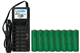 V-868 8 Bay AA & AAA Charger + 8 AA NiMH Batteries (1500 mAh)