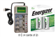 Universal Charger + 8 C Energizer Recharge NiMH Batteries (2500 mAh)