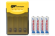 Quest Q2 Smart Charger + 4 AAA NiMH Tenergy Batteries (1000 mAh)