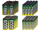 24 AA (2900 mAh)+ 24 AAA (1200 mAh) + 8 C (6000 mAh) + 8 D (12000 mAh) NiMH AccuPower Batteries