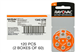 120 x Size 13 Rayovac Hearing Aid Batteries