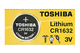 CR1632 Toshiba 3 Volt Lithium Coin Cell Battery (On a Card)