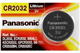 10 x CR2032 Panasonic 3 Volt Lithium Coin Cell Batteries (On a Card)