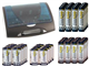 Super Universal LCD Battery Charger + 16 AA (2600 mAh) + 16 AAA (1100 mAh) + 8 C (4500 mAh) + 8 D (10000 mAh) NiMH Batteries