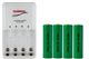 4 Bay AA / AAA LED Smart Battery Charger + 4 AA 2700 mAh NiMH Batteries