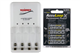 4 Bay AA / AAA LED Smart Battery Charger + 4 AA Acculoop-X 2600 mAh NiMH Batteries (Low Discharge)