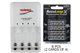 4 Bay AA / AAA LED Smart Battery Charger + 8 AA Acculoop-X 2600 mAh NiMH Batteries (Low Discharge)