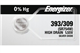 50 x Energizer 393 / 309 / SR754W Silver Oxide Button Batteries