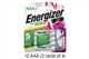 12 x AAA NiMH Energizer 700 mAh Batteries (Low Discharge)