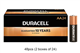 48 x AA Duracell Coppertop MN1500 Alkaline Battery (BOXED)