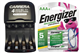 AA / AAA NiMH Smart Slim Travel Charger with USB Plug & 4 AAA 700 mAh Energizer Rechargeable Batteries