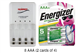 4 Bay AA / AAA LED Smart Battery Charger & 8 AAA 700 mAh Energizer Rechargeable Batteries