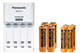 Panasonic BQ-CC17 Smart Battery Charger + 4 AA (2000mAh) + 4 AAA (750mAh) NiMH Panasonic Rechargeable Batteries