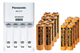Panasonic BQ-CC17 Smart Battery Charger + 8 AA (2000mAh) + 8 AAA (750mAh) NiMH Panasonic Rechargeable Batteries