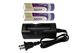 Li-Ion Charger (Single Slot) + 2 x 18650 3.6V Li-Ion Button Top Batteries (2000 mAh)