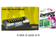 Powerex MH-C800S Eight Slot Smart Charger & 8 AAA NiMH Energizer 800 mAh Batteries (Low Discharge)