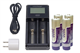 2-Slot Fast Battery Charger + 4 x 18650 3.6 Volt 2000 mAh Li-Ion Battery