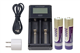 2-Slot Fast Battery Charger + 2 x 18650 3.6 Volt 2000 mAh Li-Ion Batteries