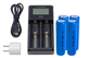2-Slot Fast Battery Charger + 4 x 18650 3.6 Volt 2600 mAh Li-Ion Battery