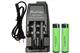 Li-Ion Charger (2 Slot) + 2 x 18650 3.6v Panasonic 3400 mAh li-ion w/ PCB