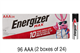 96 x AAA Energizer MAX (E92) Alkaline Batteries