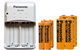 Panasonic BQ-390 AA/AAA Charger + 4 AA (2000mAh) + 4 AAA (750mAh) NiMH Panasonic Rechargeable Batteries