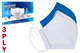 4 x Non-Medical 3-Ply Reusable Face Masks (2 White & 2 Blue)