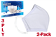 2 x Non-Medical 3-Ply Reusable Face Masks (white)