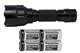 Cree XP-E LED - 300 Lumens Flashlight (S02) + 4 x Panasonic CR123 Batteries