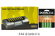 Powerex MH-C800S Eight Slot Smart Charger & 8 AA Duracell Rechargeable (DX1500) Batteries (2500 mAh)