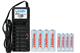 V-868 8 Bay AA & AAA Charger + 4 AA (2500 mAh) + 4 AAA (1000 mAh) Tenergy NiMH Rechargeable Batteries