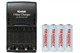 Kodak AA / AAA Smart Charger + 4 AA Tenergy NiMH Rechargeable Batteries (2500 mAh)