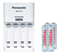Panasonic BQ-CC17 Smart Battery Charger + 4 AAA Tenergy NiMH Rechargeable Batteries (1000 mAh)	