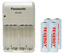Panasonic BQ-390 Smart Battery Charger + 4 AA Tenergy NiMH Rechargeable Batteries (2500 mAh)