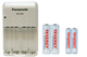 Panasonic BQ-390 Smart Battery Charger + 2 AA (2500 mAh) + 2 AAA (1000 mAh) Tenergy NiMH Rechargeable Batteries
