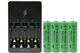 Rayovac AA / AAA Compact Charger + 4 AA NiMH Rechargeable Batteries (400 mAh)