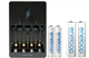 Rayovac AA / AAA Compact Charger + 2 AAA (800 mAh) + 2 AA (2000 mAh) NiMH Panasonic Eneloop Batteries