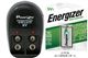 V-228 Two Bay 9 Volt Charger + 2 x 9 Volt Energizer Recharge NiMH Batteries (175 mAh)