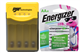 Quest Q2 Smart Charger + 8 AA Energizer Recharge 2300 mAh Batteries (Low Discharge)