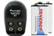 V-228 Two Bay 9 Volt Charger + 2 x 9 Volt Tenergy Premium NiMH Batteries (250 mAh)