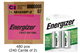 480 x C Energizer Rechargeable NiMH Batteries (2500 mAh) (240 Cards of 2)