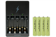 Rayovac AA / AAA Compact Charger + 4 AAA NiMH Batteries (900 mAh)