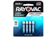 4 x AAA Rayovac High Energy Batteries (Carded)