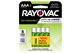 4 x AAA NiMH Rayovac 600 mAh Batteries (Carded)